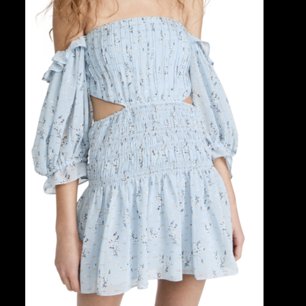 NWT Self-portrait Metallic Floral dress